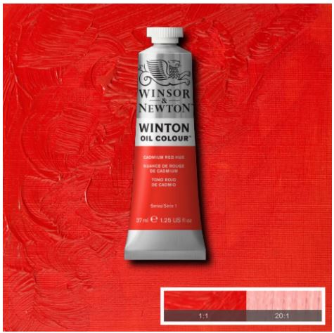 WINSOR&NEWTON Winton Feine Ölfarbe - KADMIUM ROT FARBTON 095 (37ml)