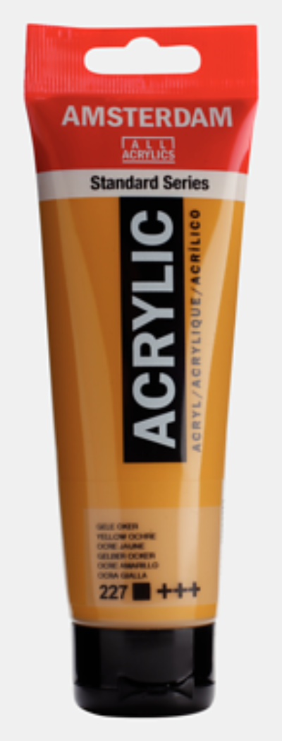 AMSTERDAM Acryl Standard - Gelber Ocker 227 (120ml)