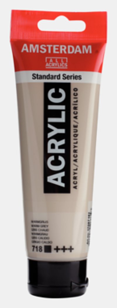 AMSTERDAM Acryl Standard - Warmgrau 718 (120ml)