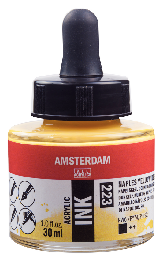 Royal Talens AMSTERDAM Acrylic Ink - Neapelgelb dunkel 223 (30ml)