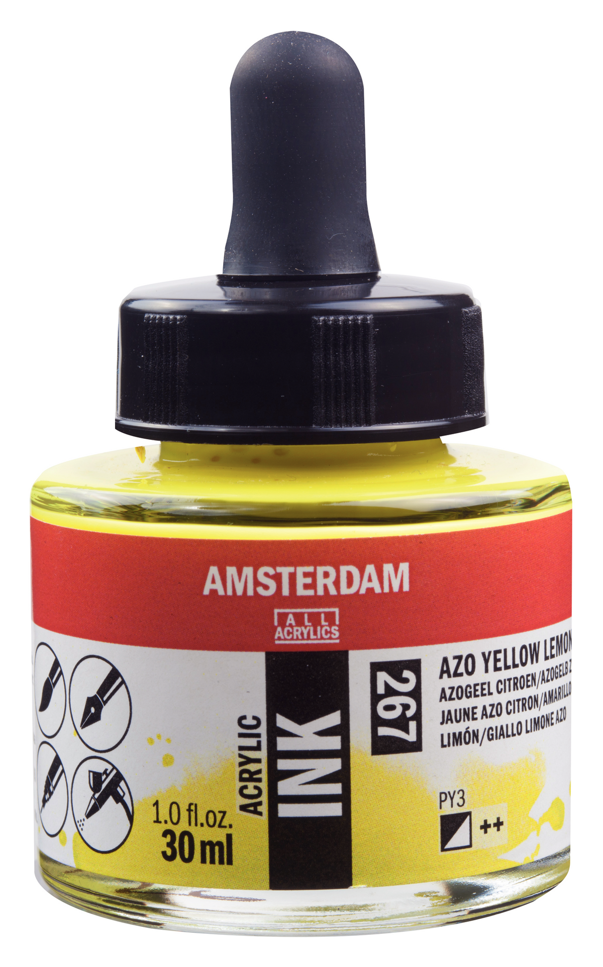 Royal Talens AMSTERDAM Acrylic Ink - Azogelb Zitron 267 (30ml)