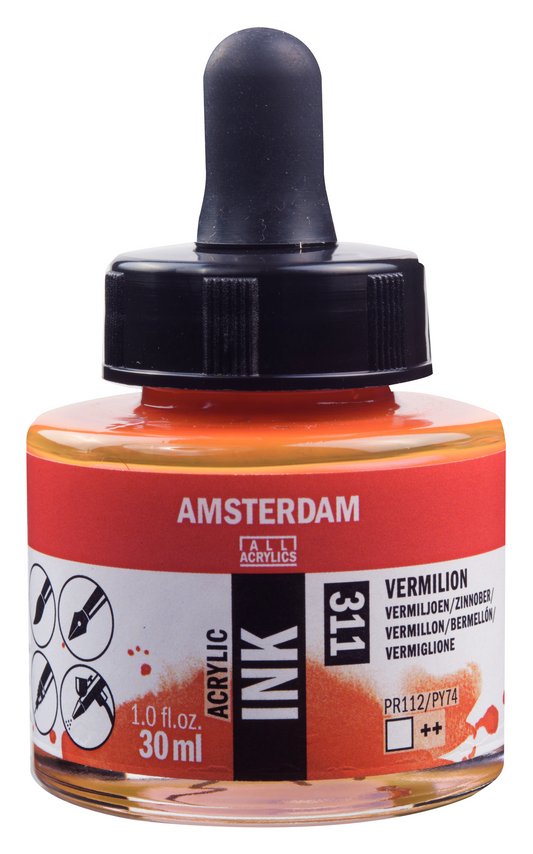 Royal Talens AMSTERDAM Acrylic Ink - Zinnoberrot 311 (30ml)