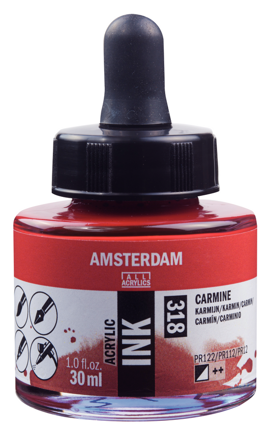 Royal Talens AMSTERDAM Acrylic Ink - Karminrot 318 (30ml)