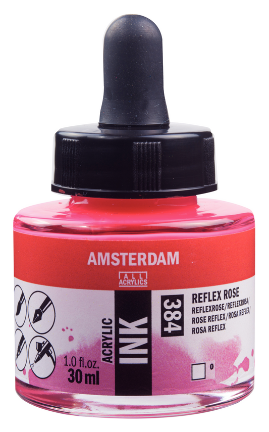 Royal Talens AMSTERDAM Acrylic Ink - Reflexrosa 384 (30ml)