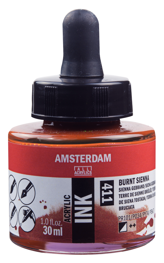 Royal Talens AMSTERDAM Acrylic Ink - Siena gebrannt 411 (30ml)