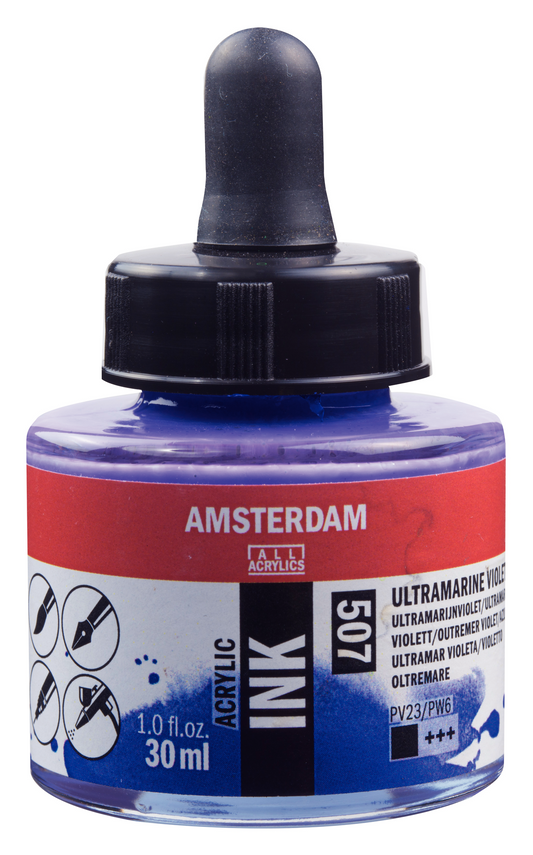 Royal Talens AMSTERDAM Acrylic Ink - Ultramarin Violett 507 (30ml)