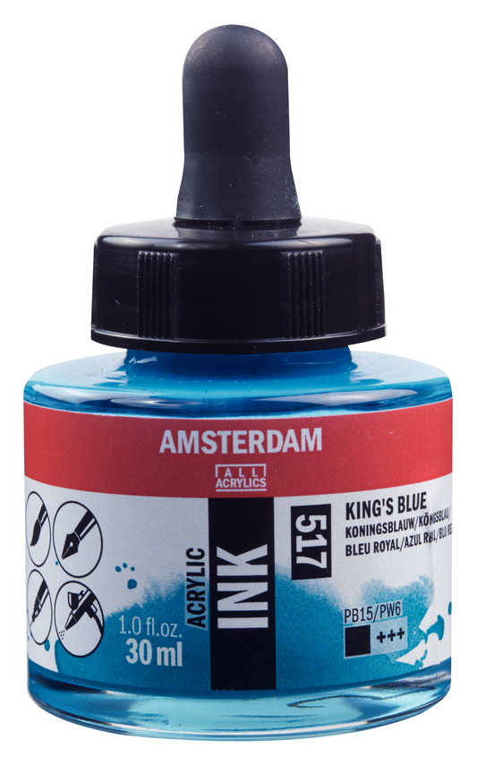Royal Talens AMSTERDAM Acrylic Ink - Königsblau 517 (30ml)