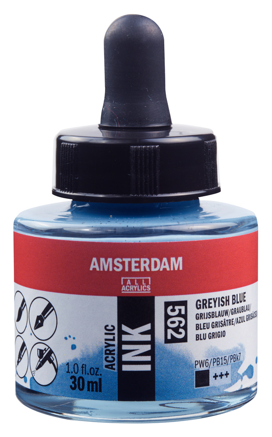 Royal Talens AMSTERDAM Acrylic Ink - Graublau 562 (30ml)