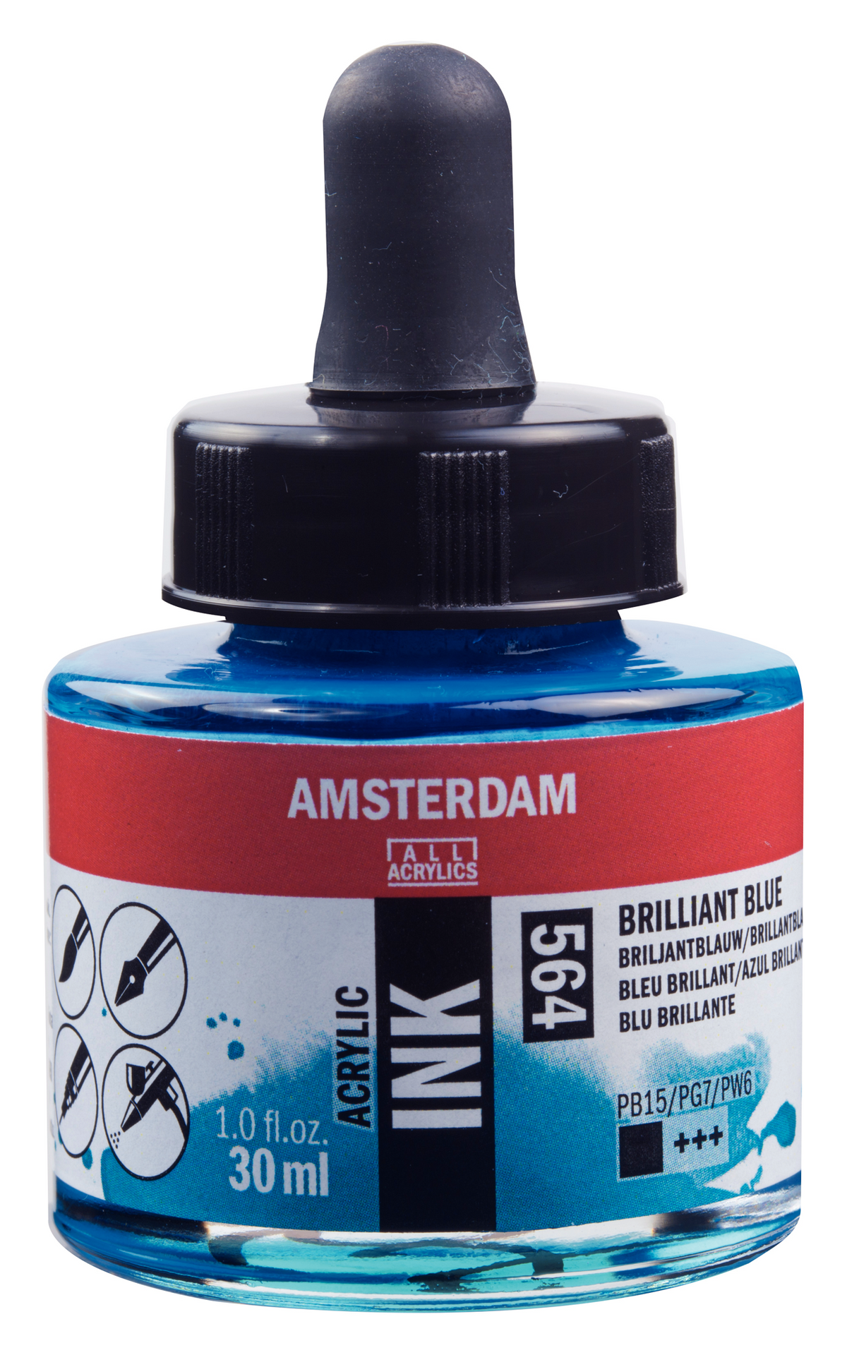 Royal Talens AMSTERDAM Acrylic Ink - Brillantblau 564 (30ml)