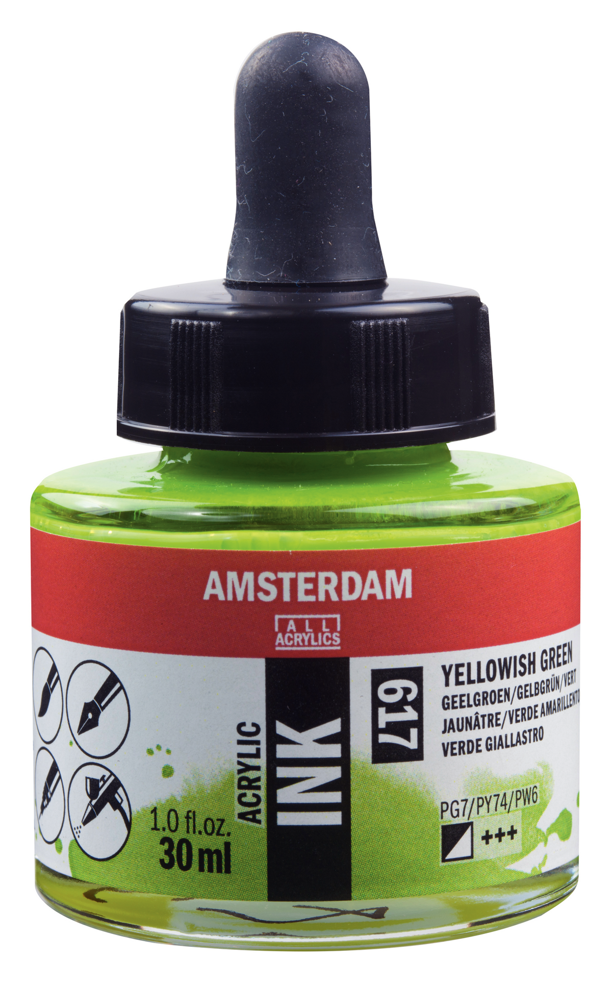 Royal Talens AMSTERDAM Acrylic Ink - Gelbgrün 617 (30ml)