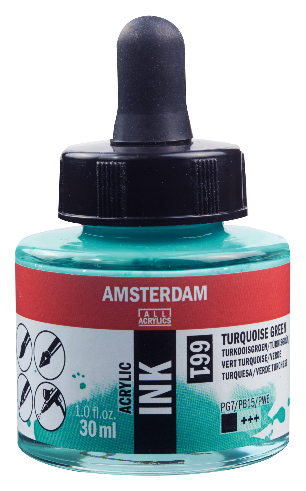 Royal Talens AMSTERDAM Acrylic Ink - Türkisgrün 661 (30ml)