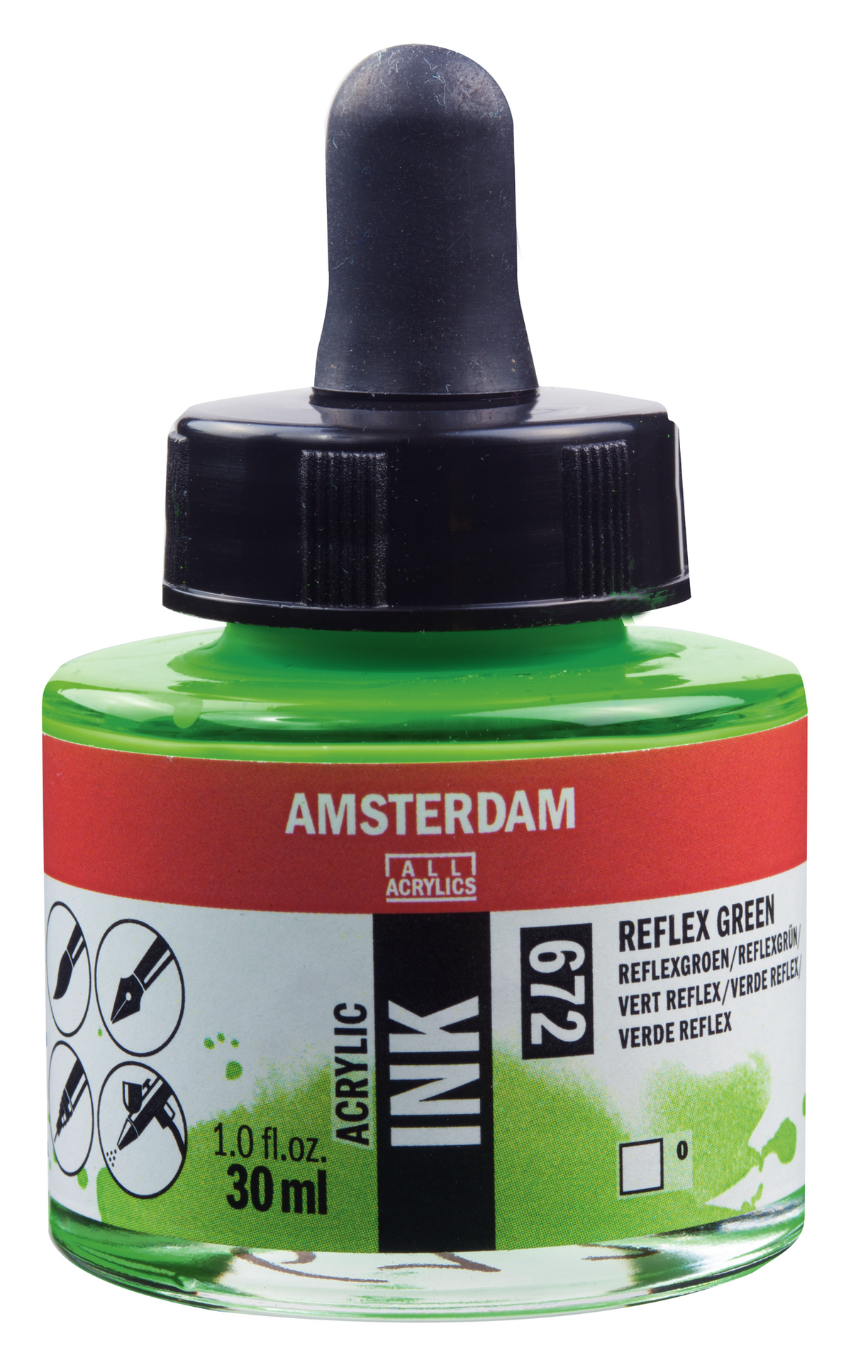Royal Talens AMSTERDAM Acrylic Ink - Reflexgrün 672 (30ml)