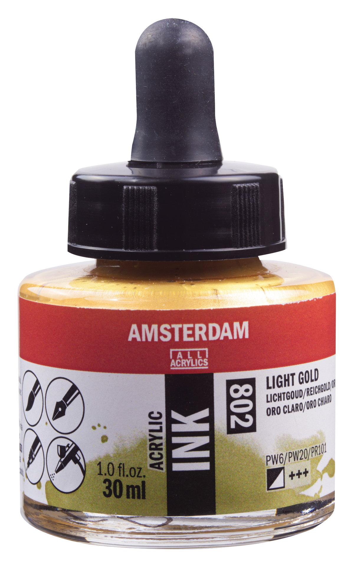 Royal Talens AMSTERDAM Acrylic Ink - Reichgold 802 (30ml)