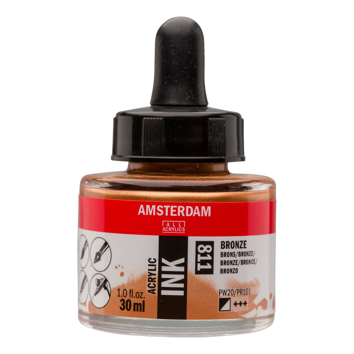 Royal Talens AMSTERDAM Acrylic Ink - Bronze 811 (30ml)