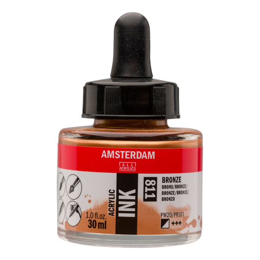 Royal Talens AMSTERDAM Acrylic Ink - Bronze 811 (30ml)