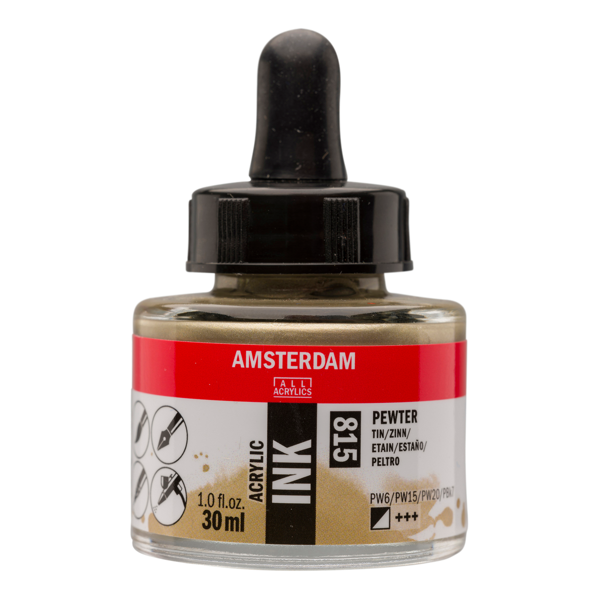 Royal Talens AMSTERDAM Acrylic Ink - Zinn 815 (30ml)