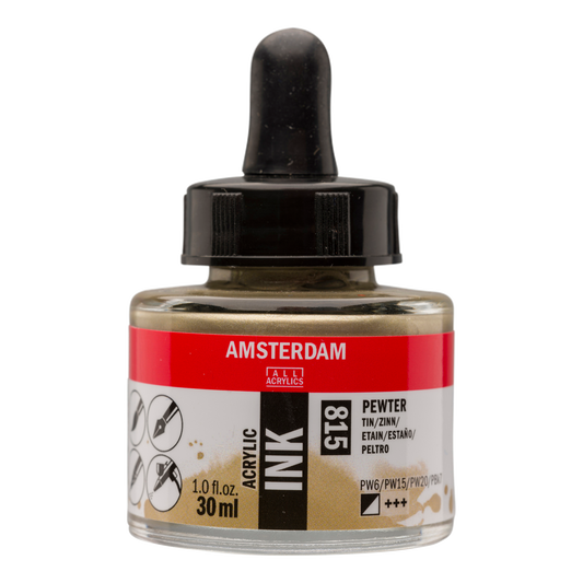 Royal Talens AMSTERDAM Acrylic Ink - Zinn 815 (30ml)