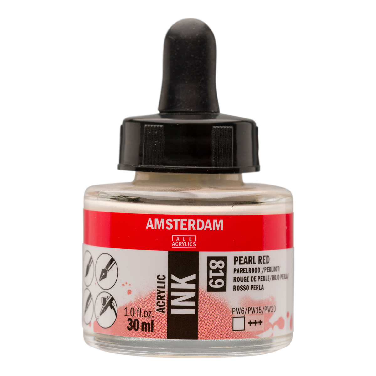 Royal Talens AMSTERDAM Acrylic Ink - Perlrot 819 (30ml)