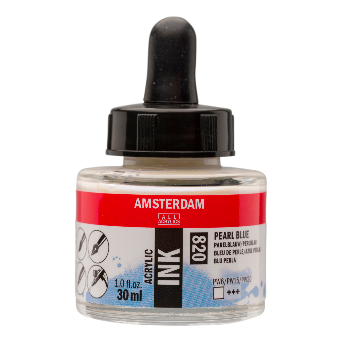Royal Talens AMSTERDAM Acrylic Ink - Perlblau 820 (30ml)