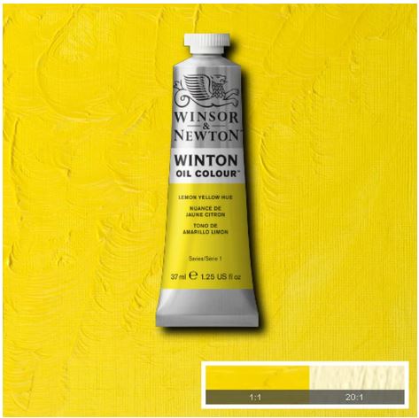 WINSOR&NEWTON Winton Feine Ölfarbe - ZITRONENGELB FARBTON 346 (37ml)