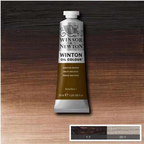 WINSOR&NEWTON Winton Feine Ölfarbe - VANDYKE BRAUN 676 (37ml)