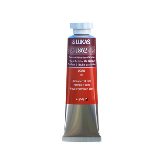 LUKAS 1862 Feinste Ölfarben - Zinnoberrot Hell 0085 (37ml)