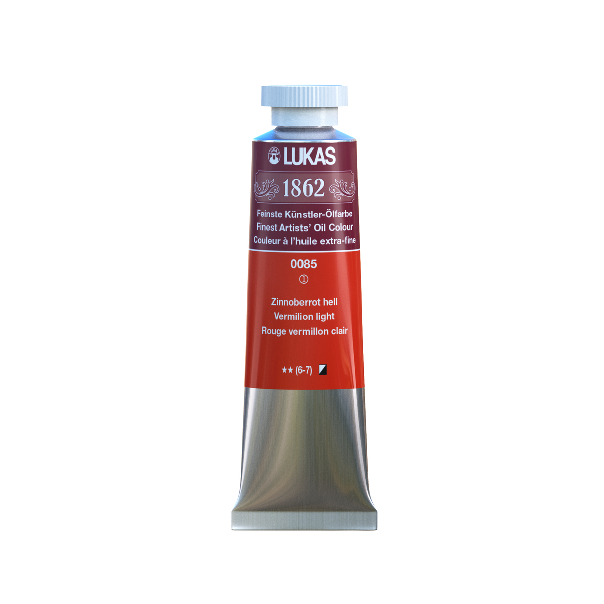 LUKAS 1862 Feinste Ölfarben - Zinnoberrot Hell 0085 (37ml)