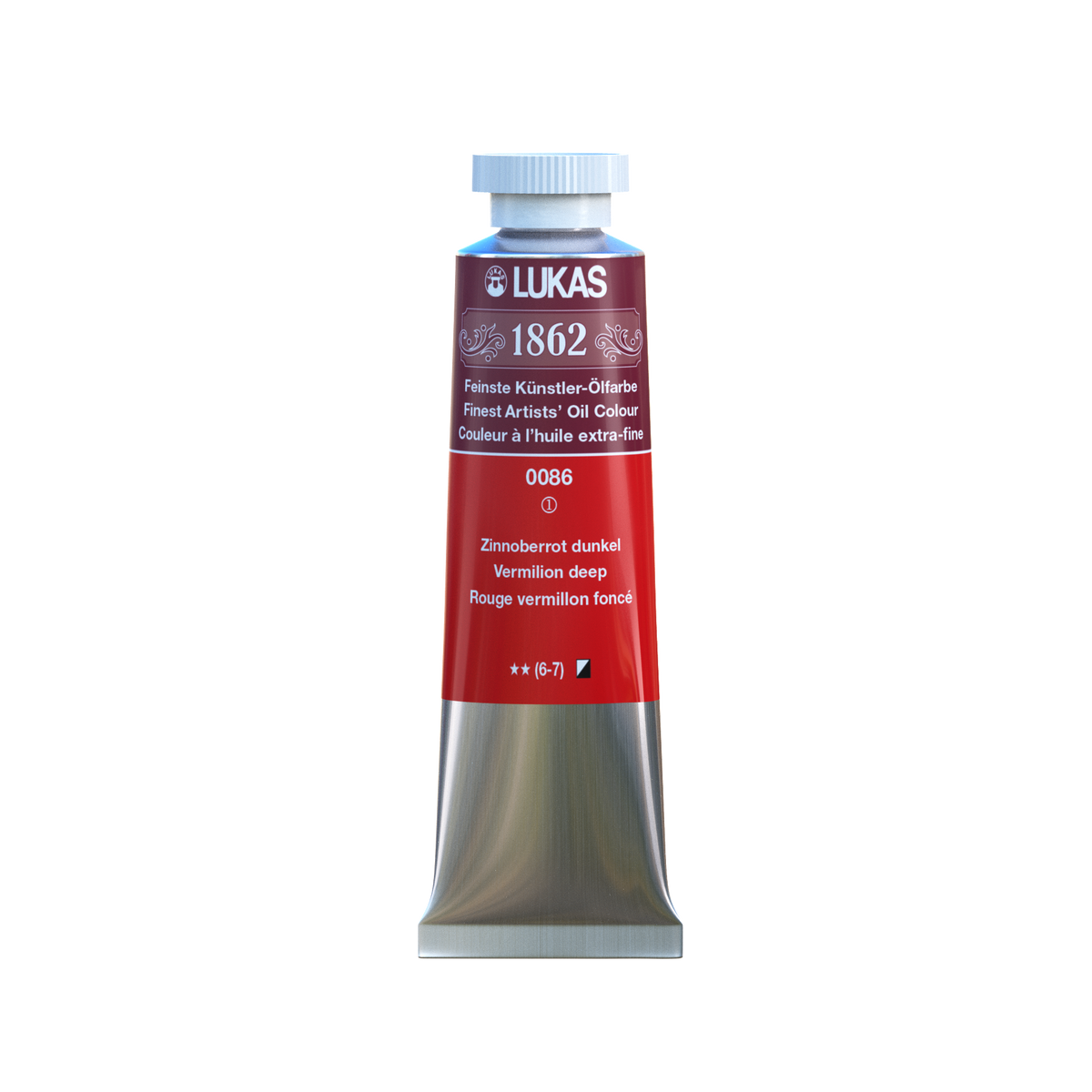 LUKAS 1862 Feinste Ölfarben - Zinnoberrot Dunkel 0086 (37ml)