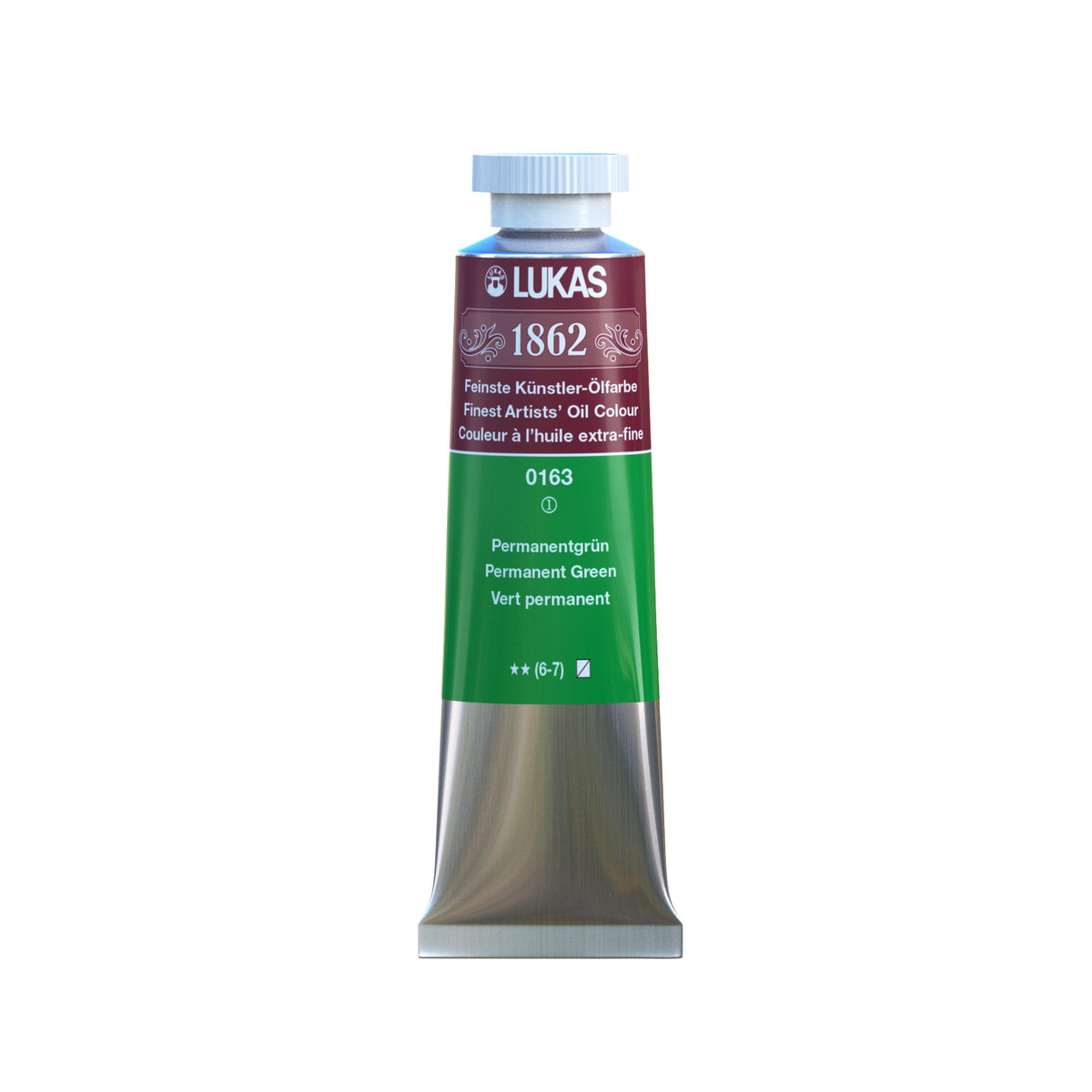 LUKAS 1862 Feinste Ölfarben - Permanentgrün 0163 (37ml)