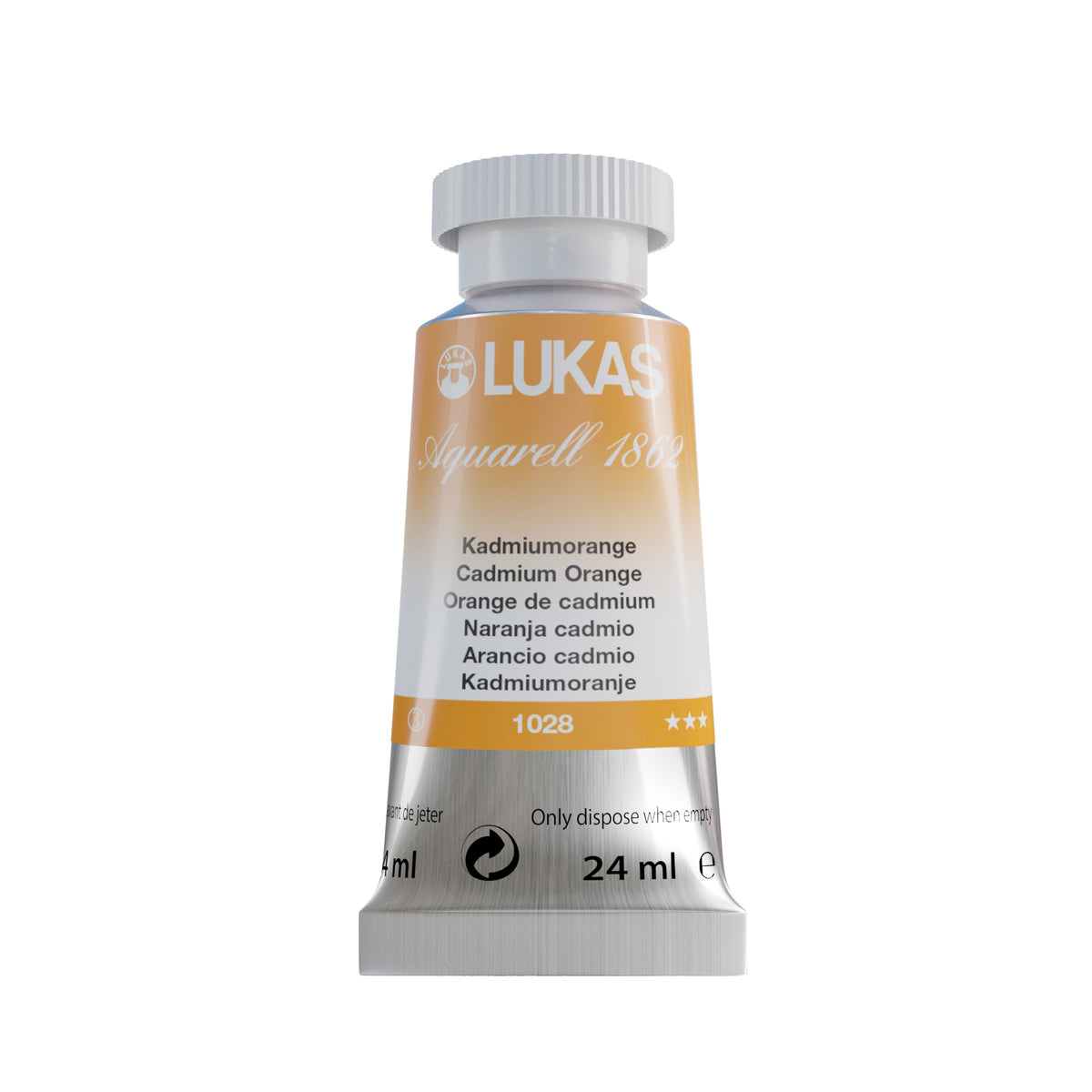 LUKAS Aquarell 1862 (24ml Tube) - Kadmiumorange 1028