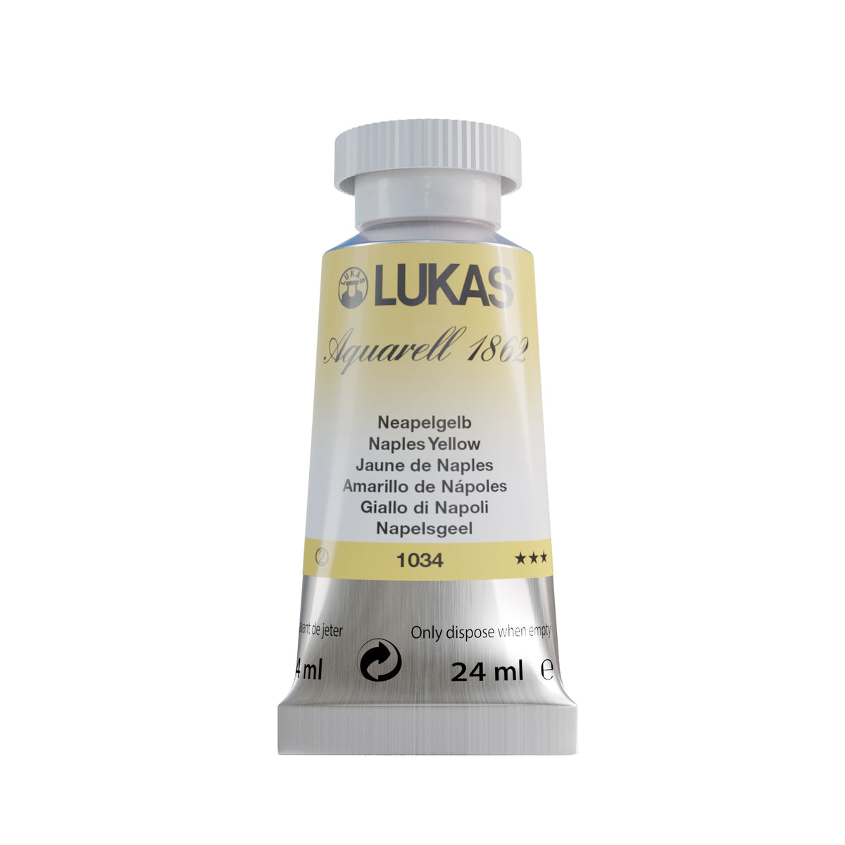 LUKAS Aquarell 1862 (24ml Tube) - Neapelgelb 1034