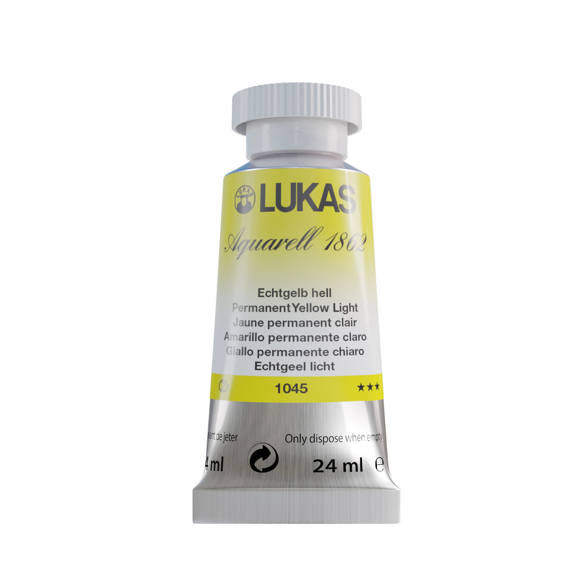 LUKAS Aquarell 1862 (24ml Tube) - Echtgelb hell 1045