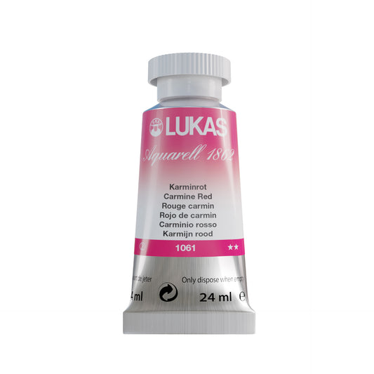 LUKAS Aquarell 1862 (24ml Tube) - Karminrot 1061