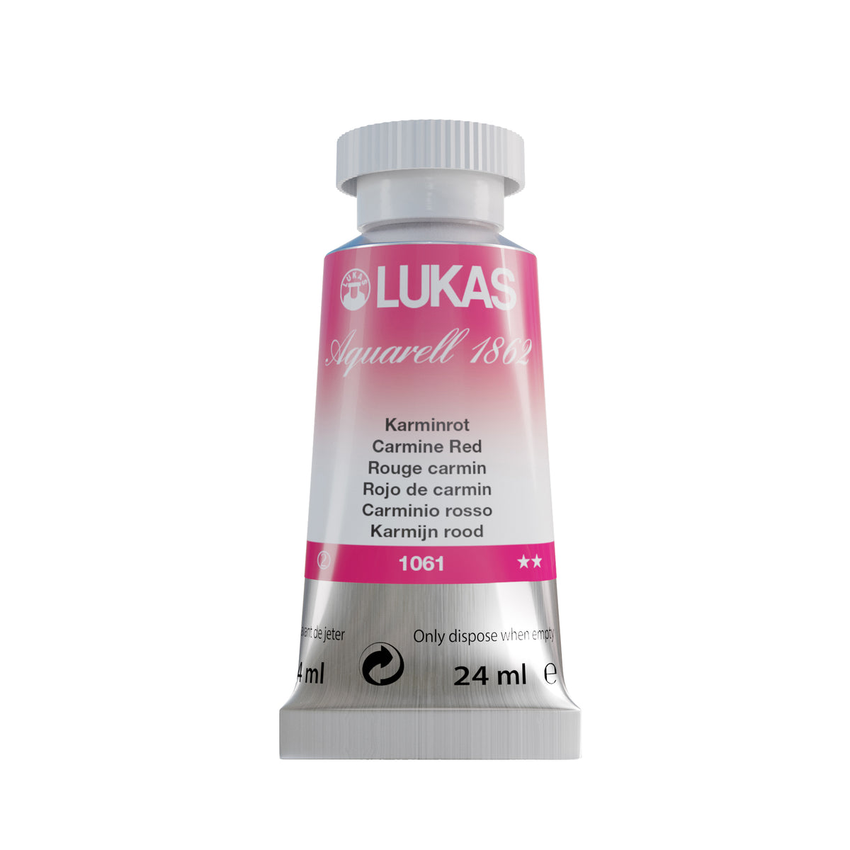 LUKAS Aquarell 1862 (24ml Tube) - Karminrot 1061