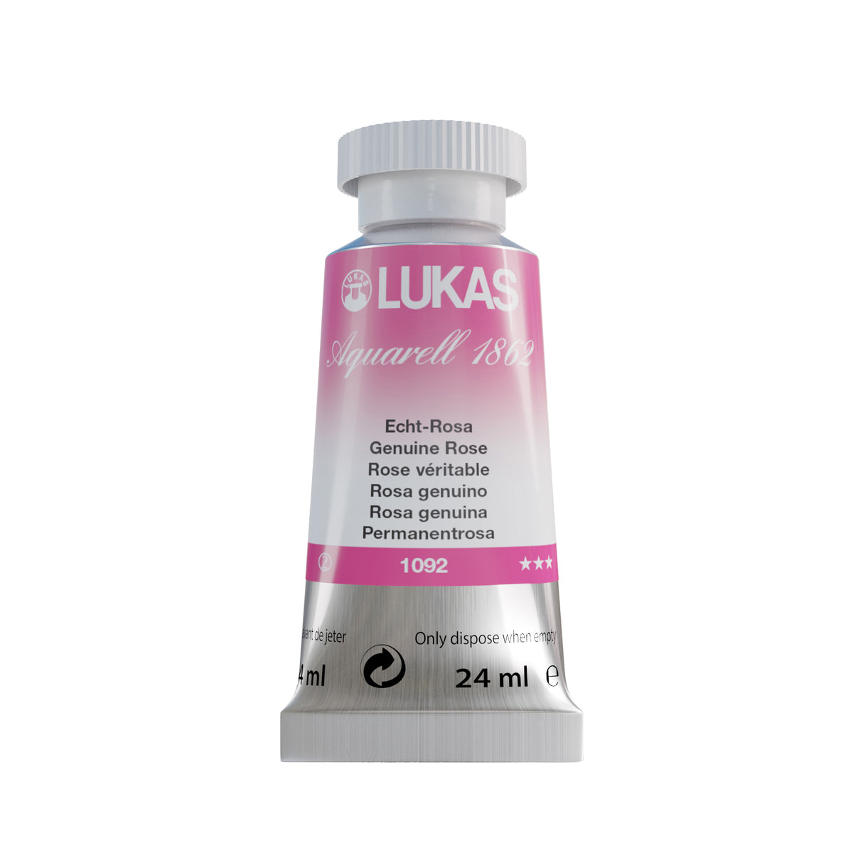LUKAS Aquarell 1862 (24ml Tube) - Echt-Rosa 1092