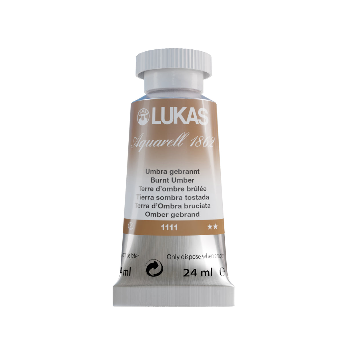 LUKAS Aquarell 1862 (24ml Tube) - Umbra Gebrannt 1111