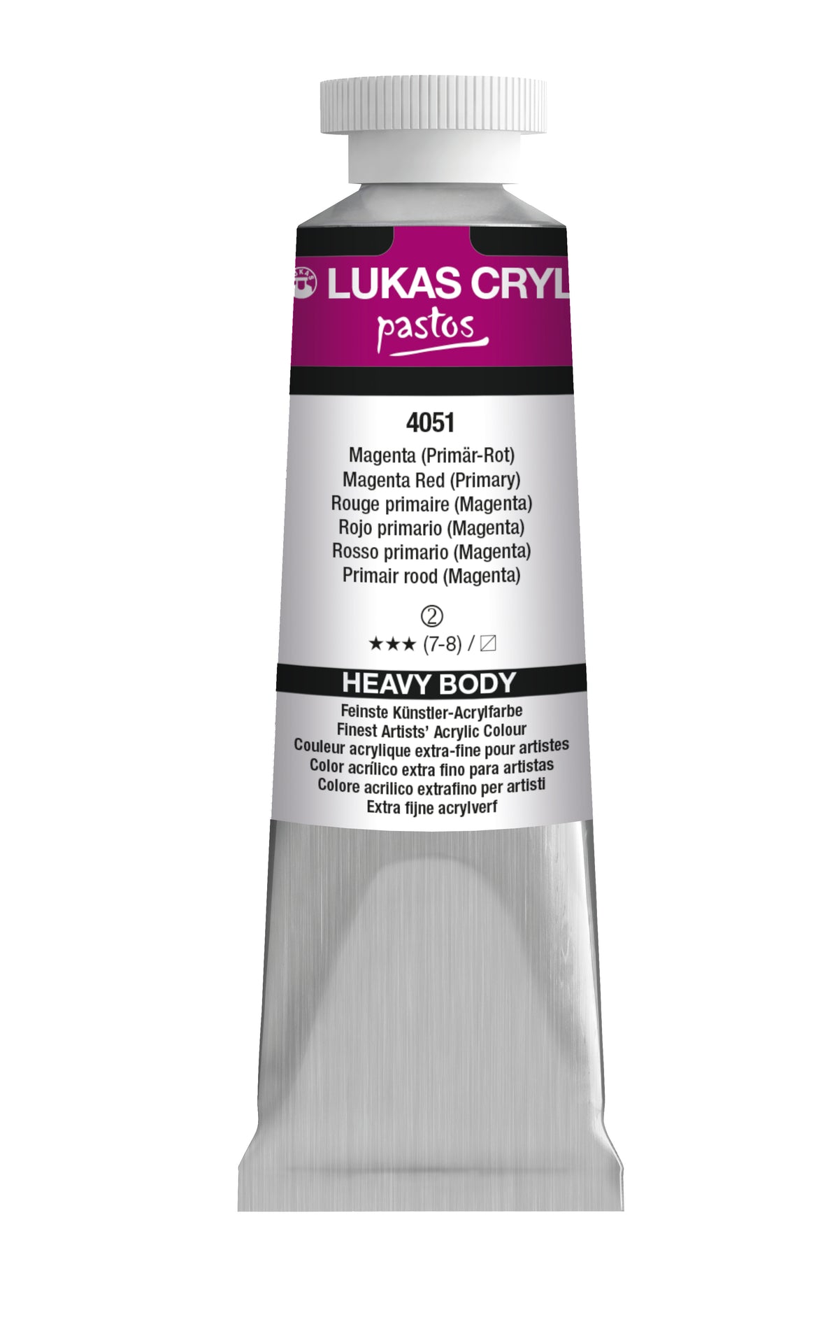 LUKAS Cryl PASTOS (HEAVY BODY) - Magenta (Primär-Rot) 4051 (37ml)