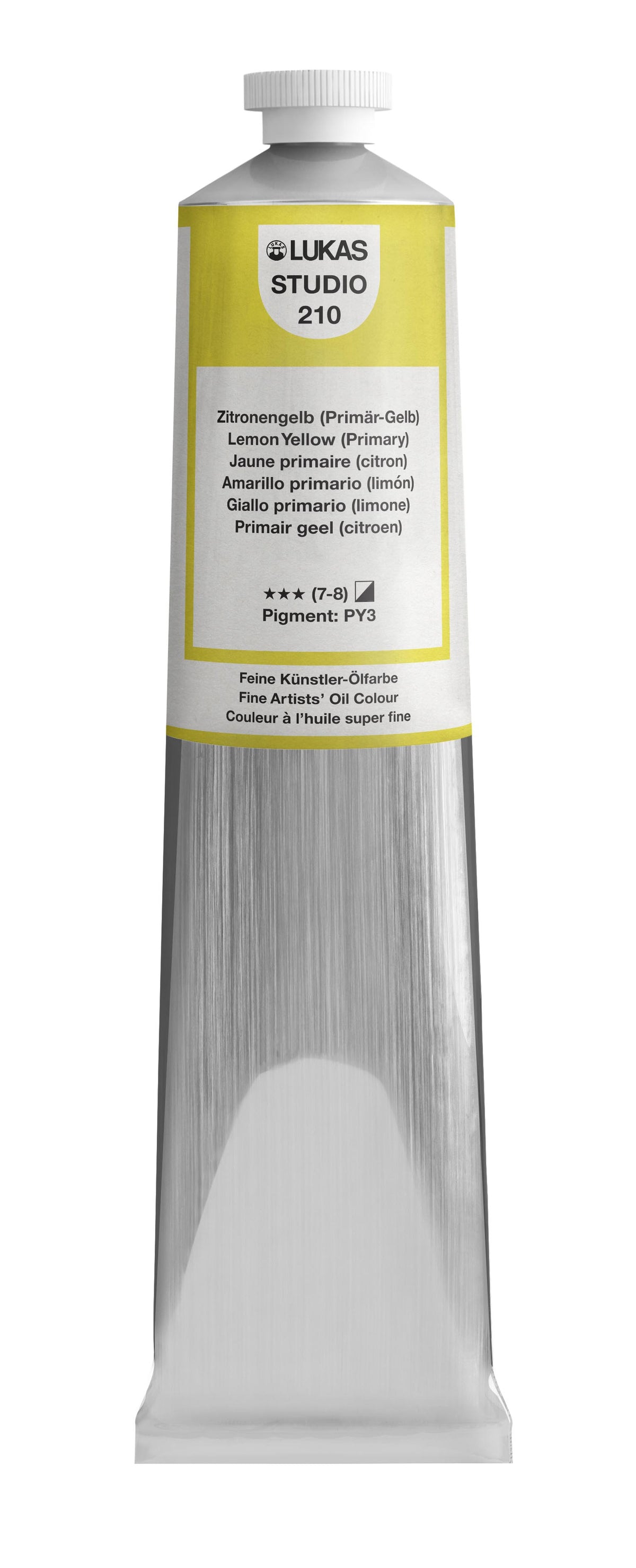 Pintura al óleo LUKAS STUDIO - 0210 Amarillo limón (Amarillo primario) (75/200ml)