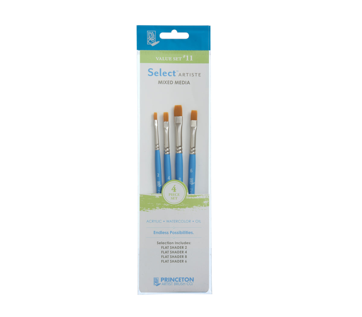 PRINCETON Select Artiste 4er Pinsel-Set (flach)