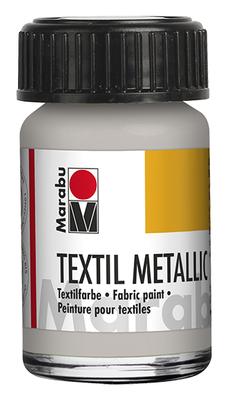 MARABU Stoffmal- & Druckfarbe - 782 Metallic-Silber (15ml)