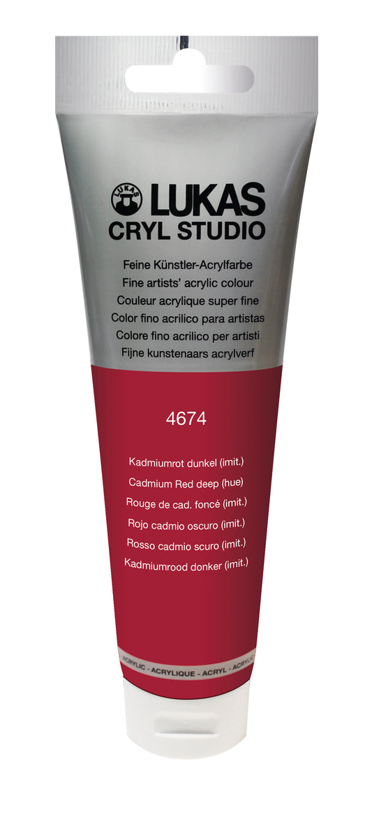 LUKAS CRYL Studio - 4674 Rojo Cadmio Oscuro (imitación) (125/250ml)