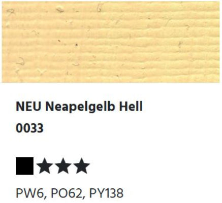 LUKAS 1862 Feinste Ölfarben - NEU Neapelgelb Hell 0033 (37ml)
