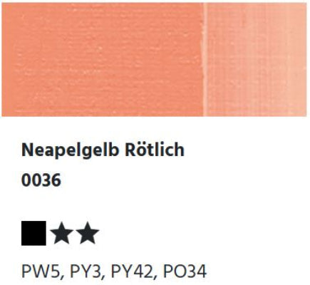 LUKAS 1862 Feinste Ölfarben - Neapelgelb Rötlich 0036 (37ml)