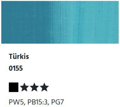 LUKAS 1862 Feinste Ölfarben - Türkis 0155 (37ml)