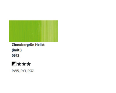 LUKAS BERLIN wassermischb. Ölfarbe - 0673 Zinnobergrün hellst (imit.) (37/200ml)