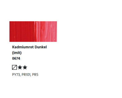 LUKAS BERLIN wassermischb. Ölfarbe - 0674 Kadmiumrot dunkel (imit.) (37/200ml)