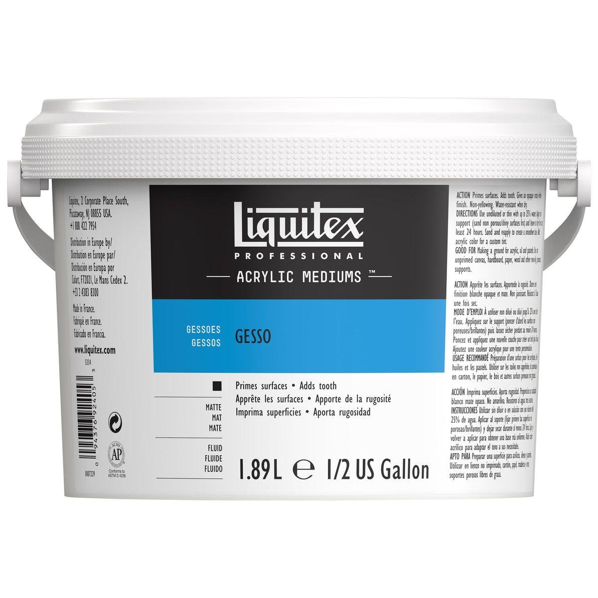 LIQUITEX Professional Acrylic Medium -  GESSO (946ml/1,89L)