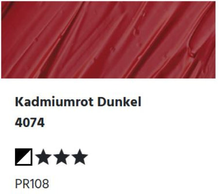 LUKAS Cryl PASTOS (HEAVY BODY) - Kadmiumrot Dunkel  4074 (37ml)