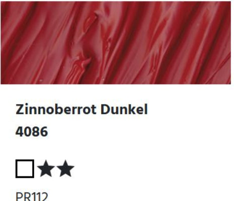 LUKAS Cryl PASTOS (HEAVY BODY) - Zinnoberrot Dunkel  4086 (37ml)