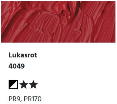 LUKAS Cryl PASTOS (HEAVY BODY) - Lukasrot  4049 (37ml)